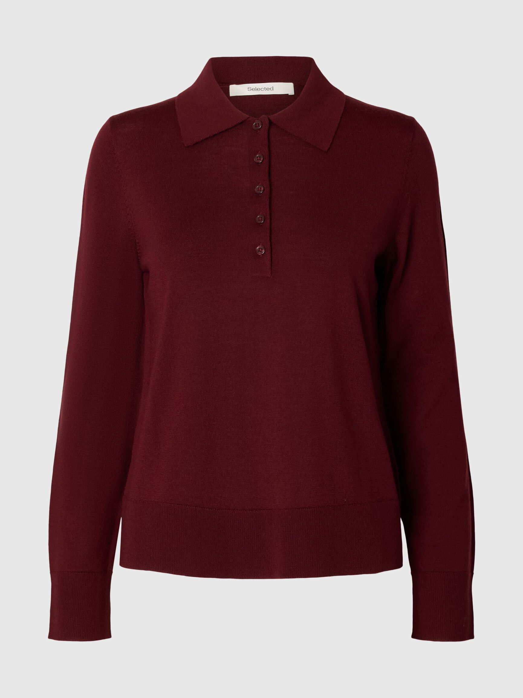 100% MERINO WOOL PULLOVER, Tawny Port, highres