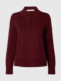 100% MERINO WOOL PULLOVER, Tawny Port, highres