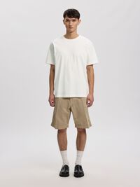 SHORT SLEEVED CREWNECK T-SHIRT, Coconut Milk, highres