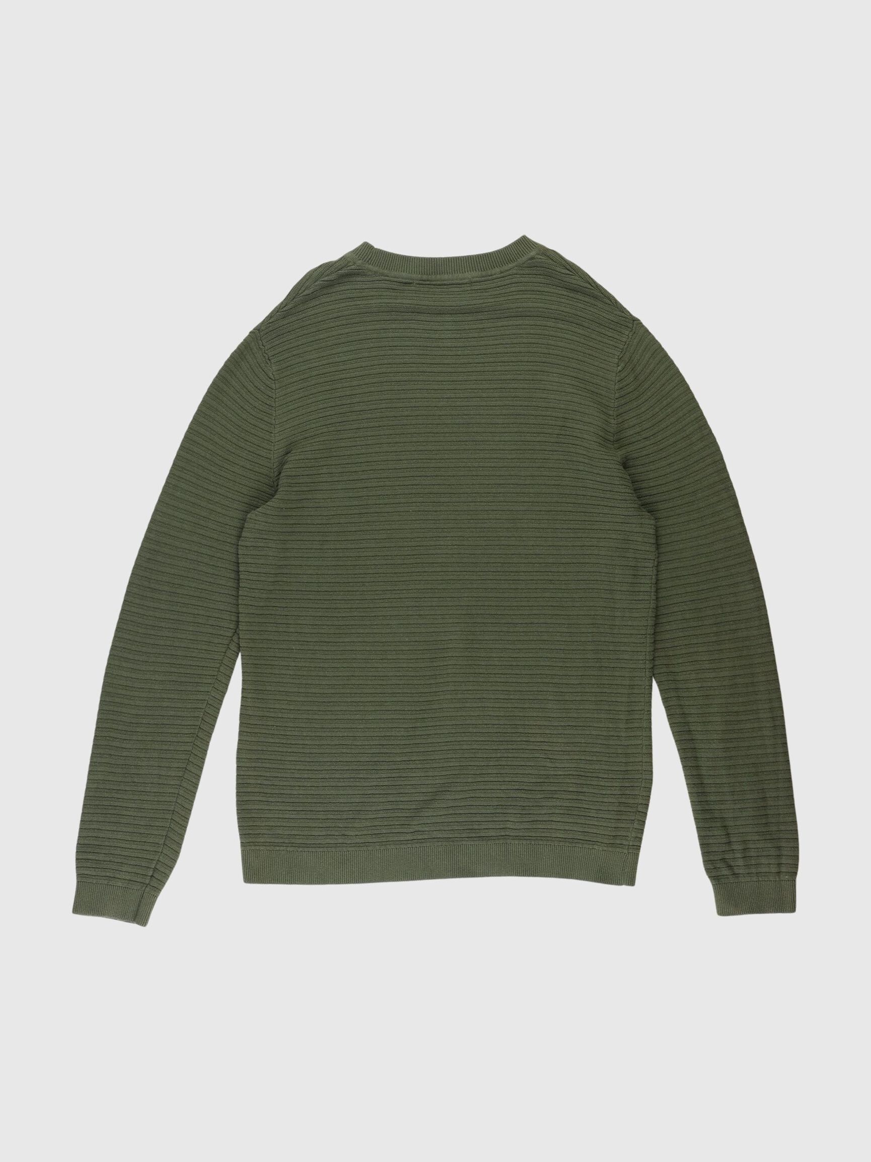 RIBBED KNITTED PULLOVER, Forest Night, highres
