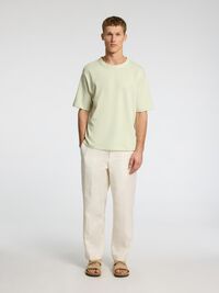 CORTE RELAJADO CAMISETA DE CUELLO REDONDO, Almost Aqua, highres