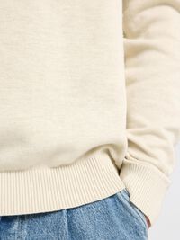 100% WOOL JUMPER, Egret, highres