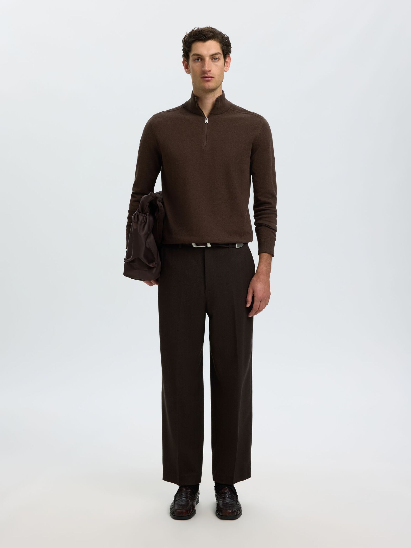HALF-ZIP PULL EN MAILLE, Delicioso, highres
