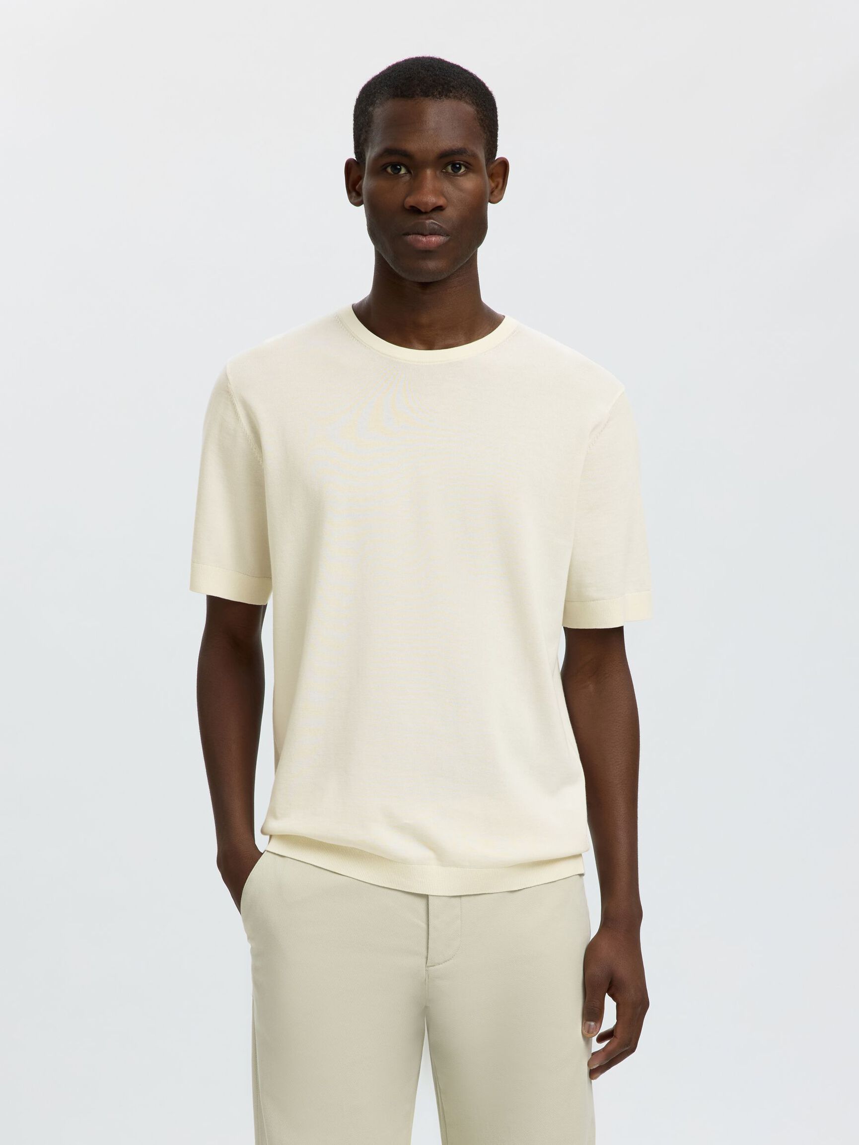 COTON T-SHIRT, Egret, highres