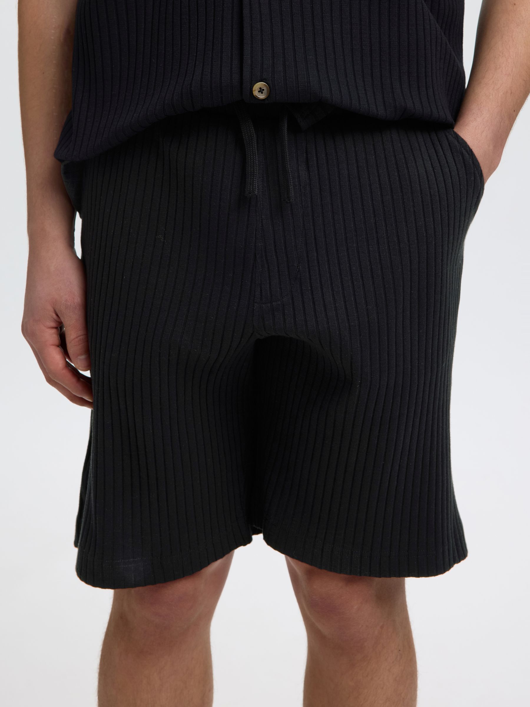 RELAXED FIT GERIBBELD SHORTS, Black, highres