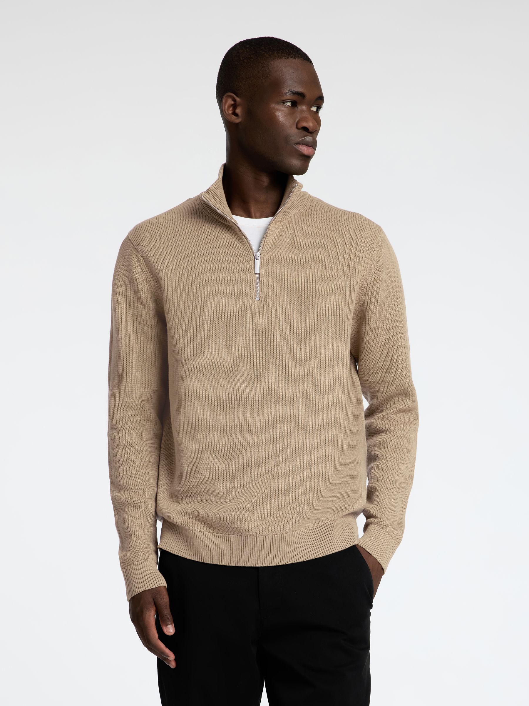 HALF-ZIP JUMPER, Kelp, highres