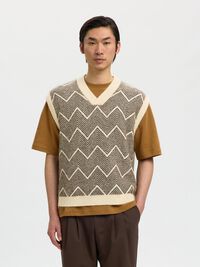 COUPE DÉCONTRACTÉE GILET TRICOTÉ, Delicioso, highres