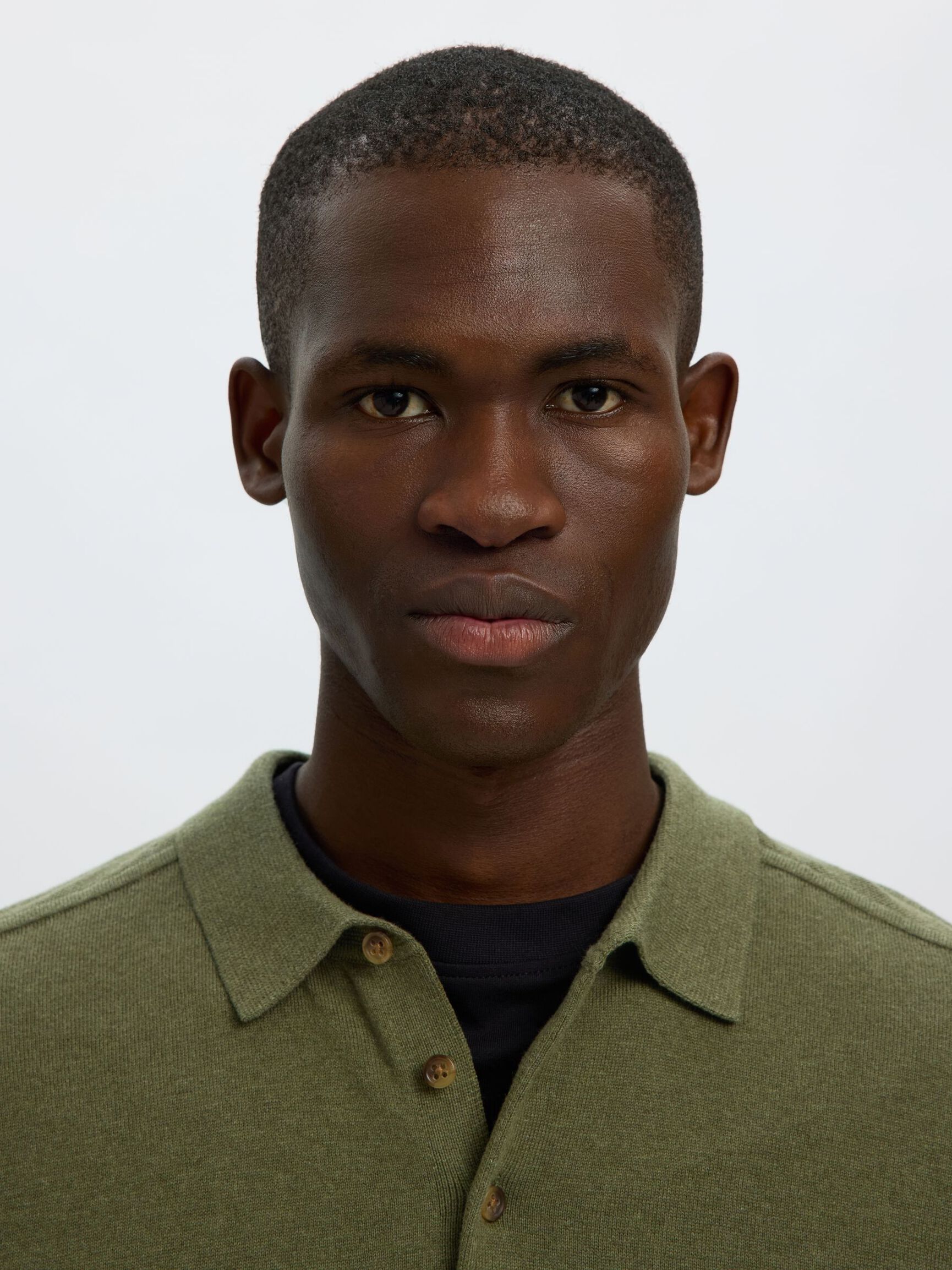 KNITTED POLO SHIRT, Kalamata, highres
