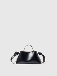 SMALL LEATHER BAG, Black, highres