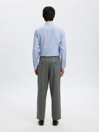 PINSTRIPE SUIT TROUSERS, Medium Grey Melange, highres