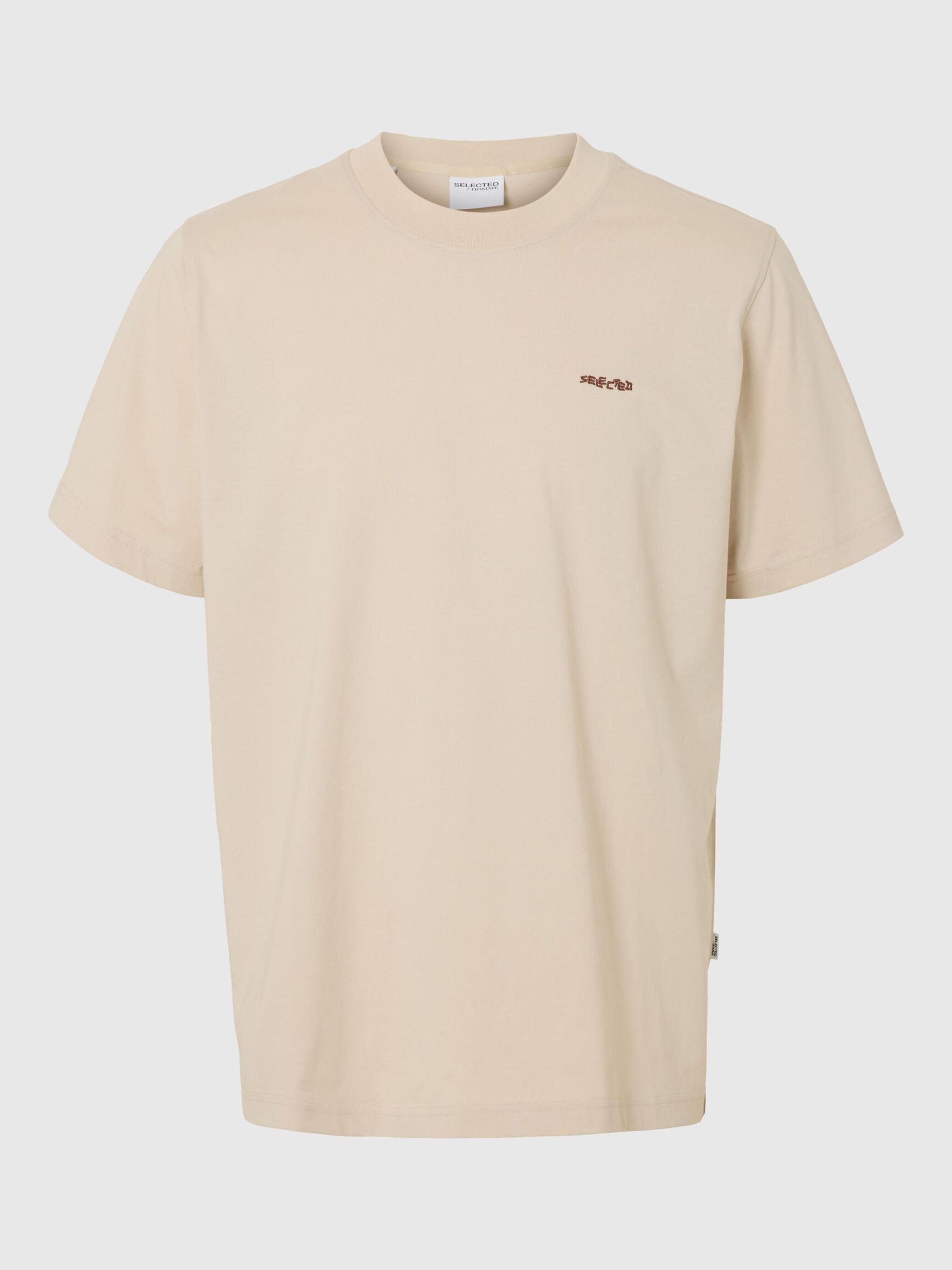 GEBORDUURD T-SHIRT, Oatmeal, highres
