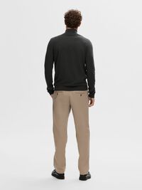 HALF-ZIP KNITTED JUMPER, Antracit, highres