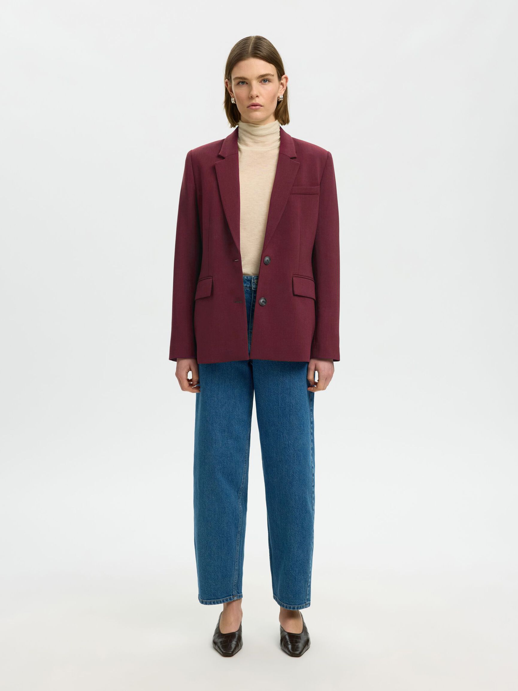 CLASSIC FIT BLAZER, Tawny Port, highres