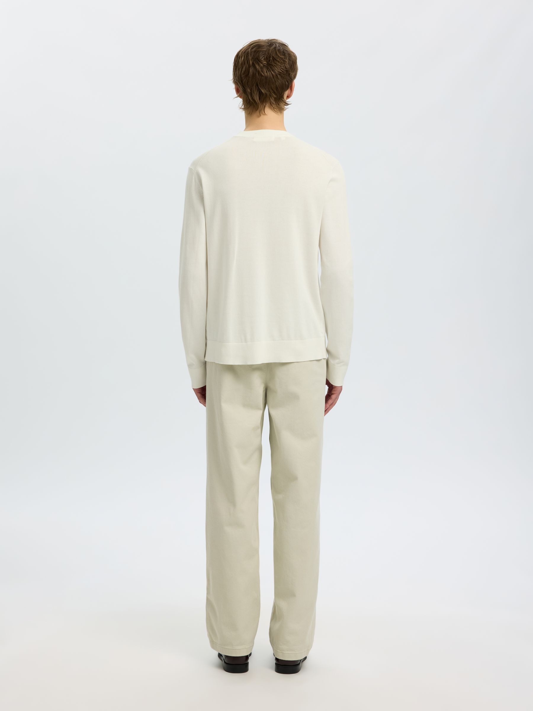 COTON PULLOVER, Egret, highres