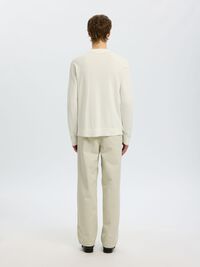 COTON PULLOVER, Egret, highres