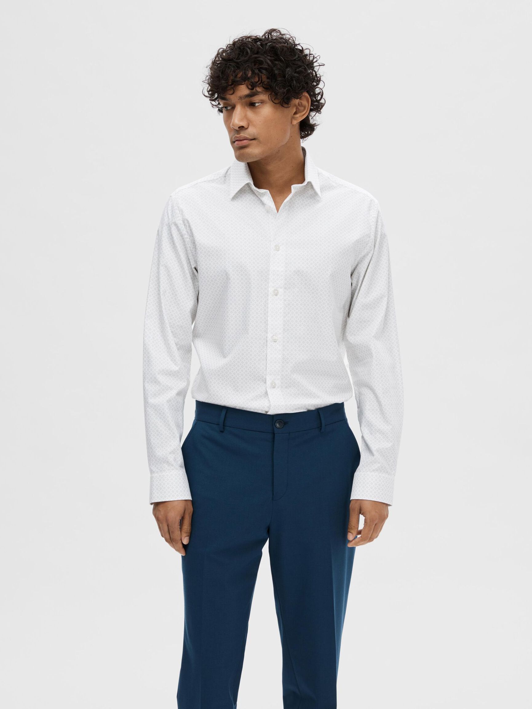 PRINTED SHIRT, White, highres