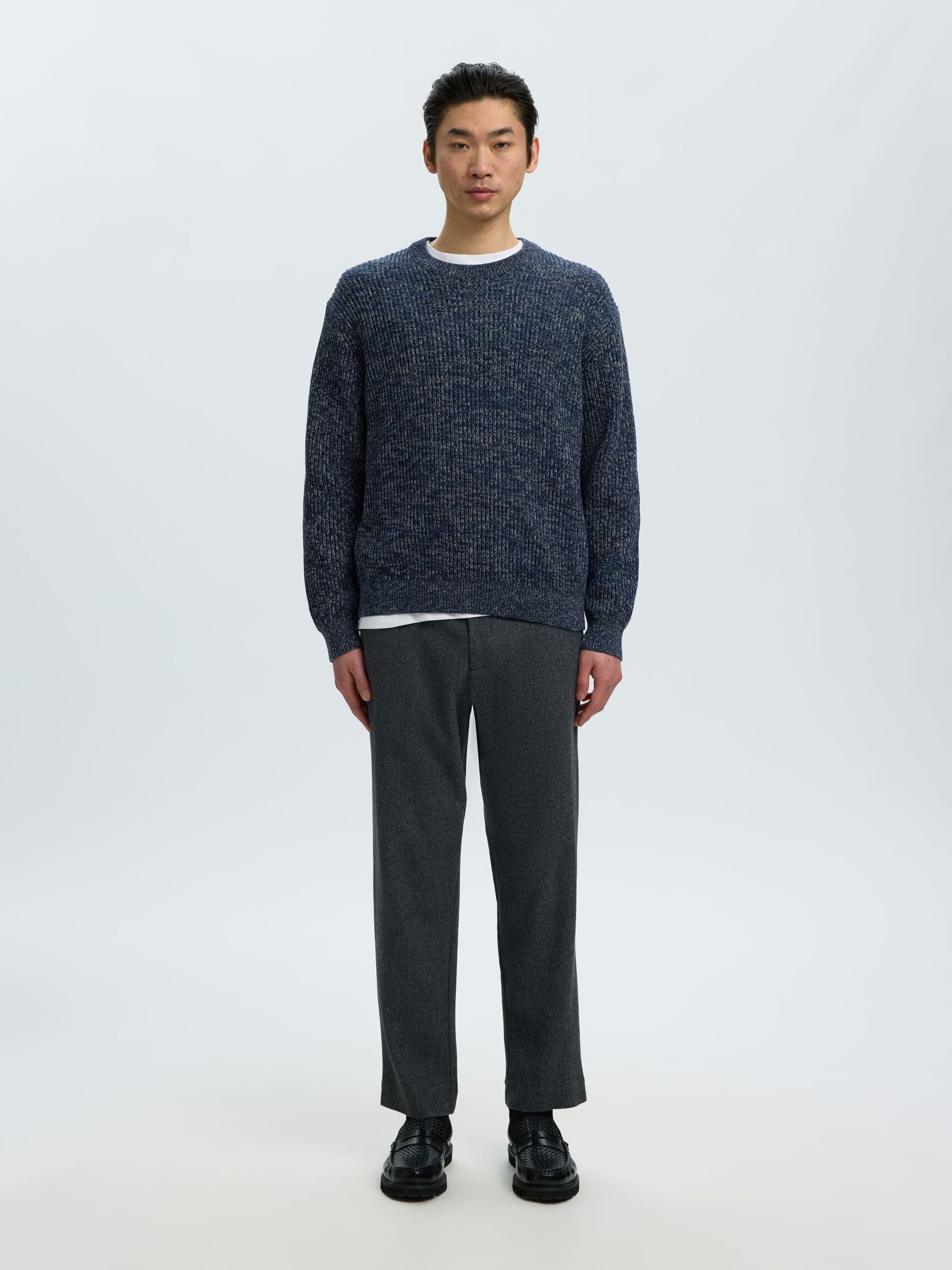 100% COTTON PULLOVER, Navy Blazer, highres