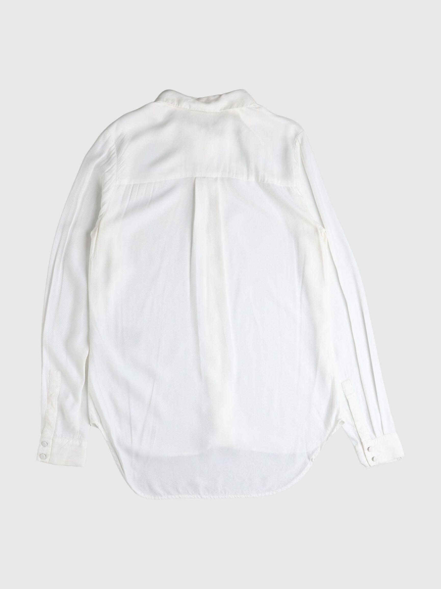 HIDDEN PLACKET SHIRT, Snow White, highres