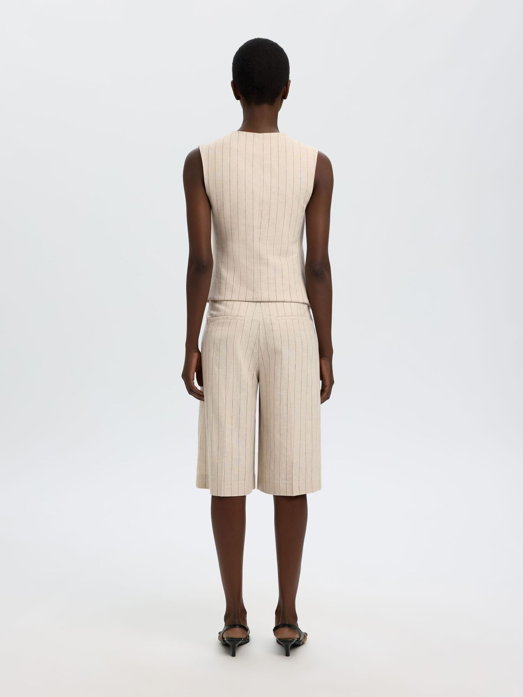 LEINENMIX BERMUDASHORTS, White Pepper, highres