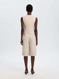 LEINENMIX BERMUDASHORTS, White Pepper, highres