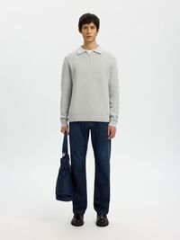 196 FLEX STRAIGHT FIT JEANS, Dark Blue Denim, highres