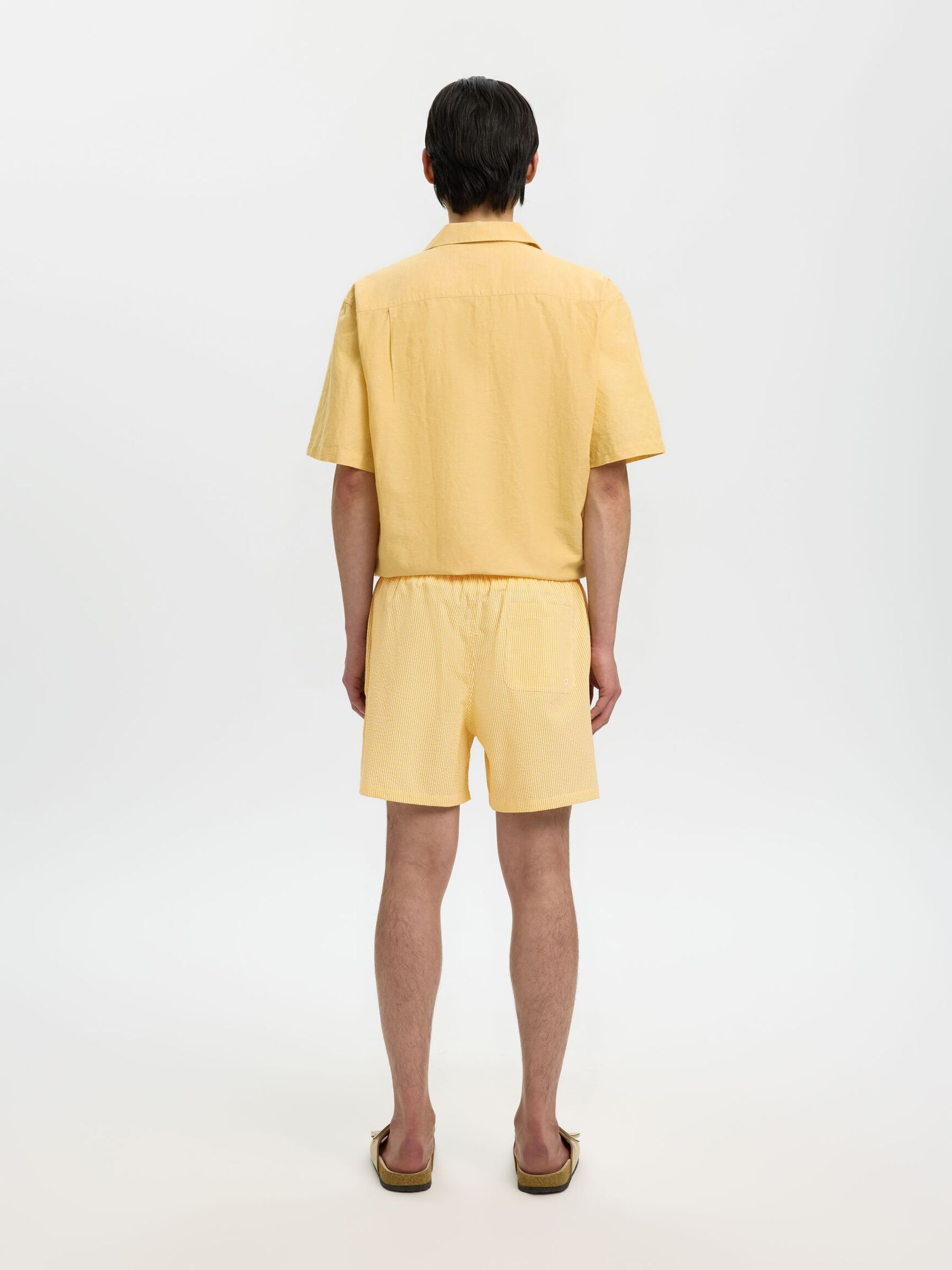 SEERSUCKER SHORT DE BAIN, Spectra Yellow, highres