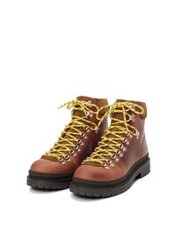 LEATHER HIKING BOOTS, Cognac, highres