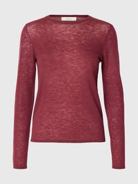 100% MERINO WOOL PULLOVER, Tawny Port, highres