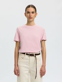 CLASSIC COTTON T-SHIRT, Bleached Mauve, highres