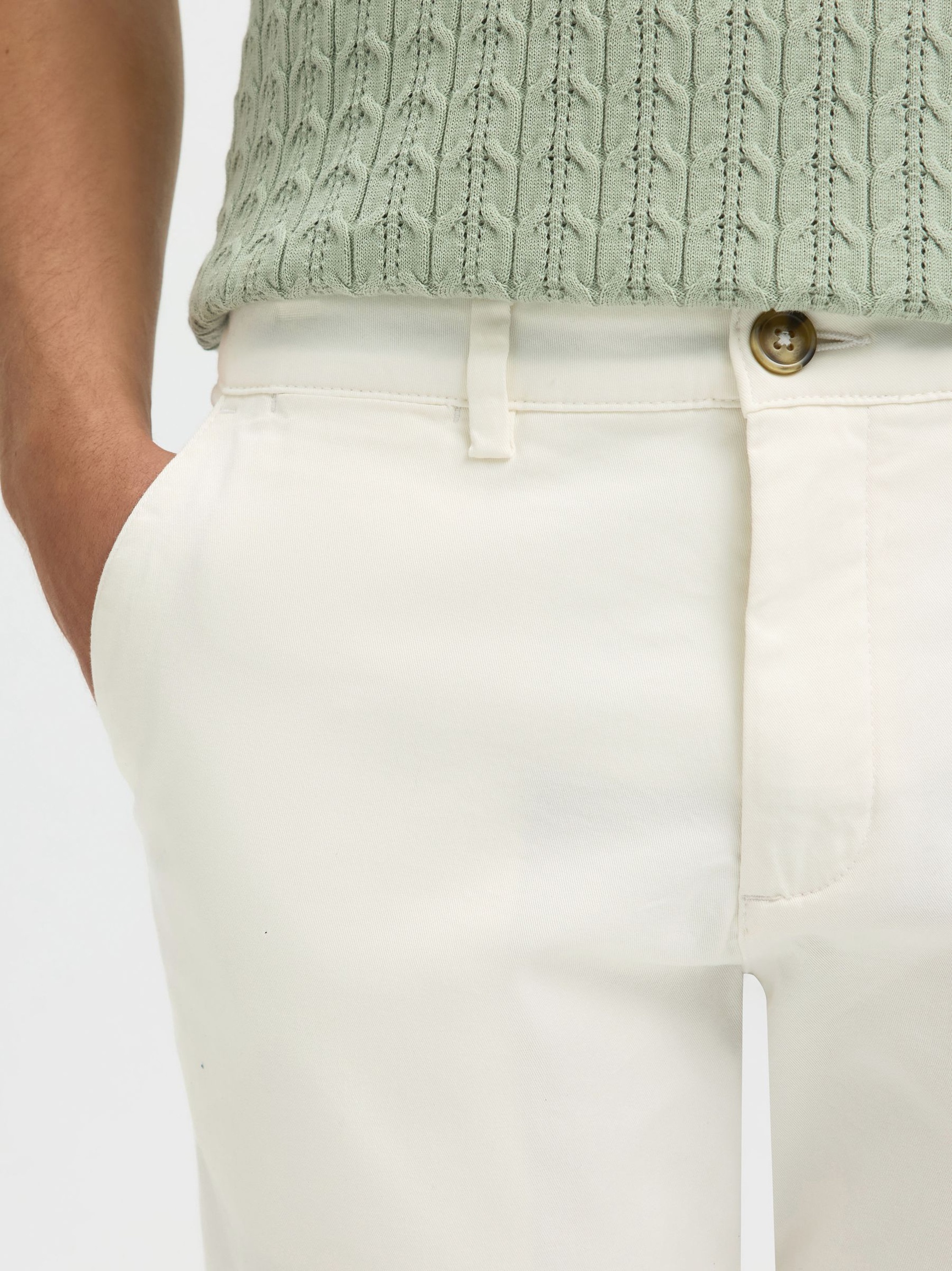 175 SLIM FIT FLEX CHINOS, Cloud Dancer, highres