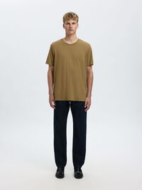 COTTON SLUB T-SHIRT, Dried Herb, highres