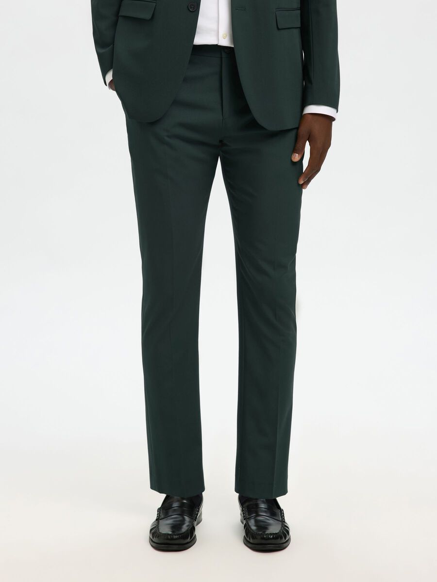 Product tile image - 175 SLIM FIT TROUSERS, Forest Night | 16087825_ForestNight