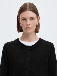 CARDIGAN, Black, highres