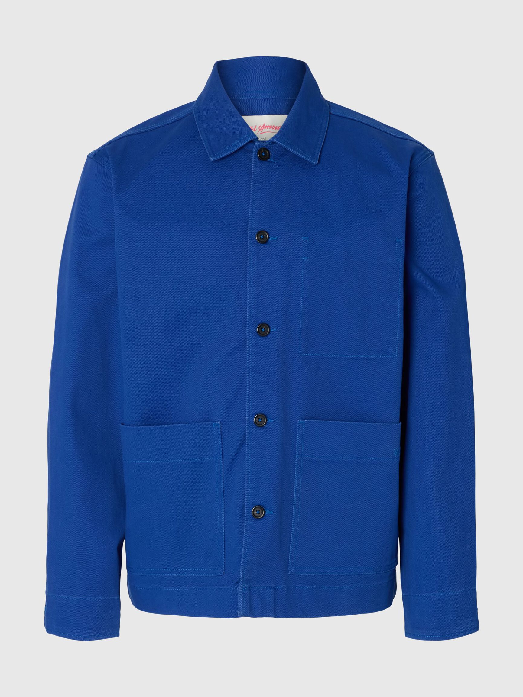 REGULAR FIT OVERSHIRT, Mazarine Blue, highres
