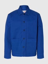 REGULAR FIT OVERSHIRT, Mazarine Blue, highres