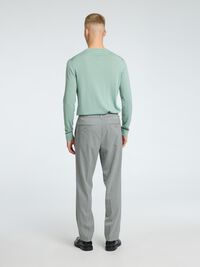 VISCOSEMIX PLOOIEN BROEK, Medium Grey Melange, highres