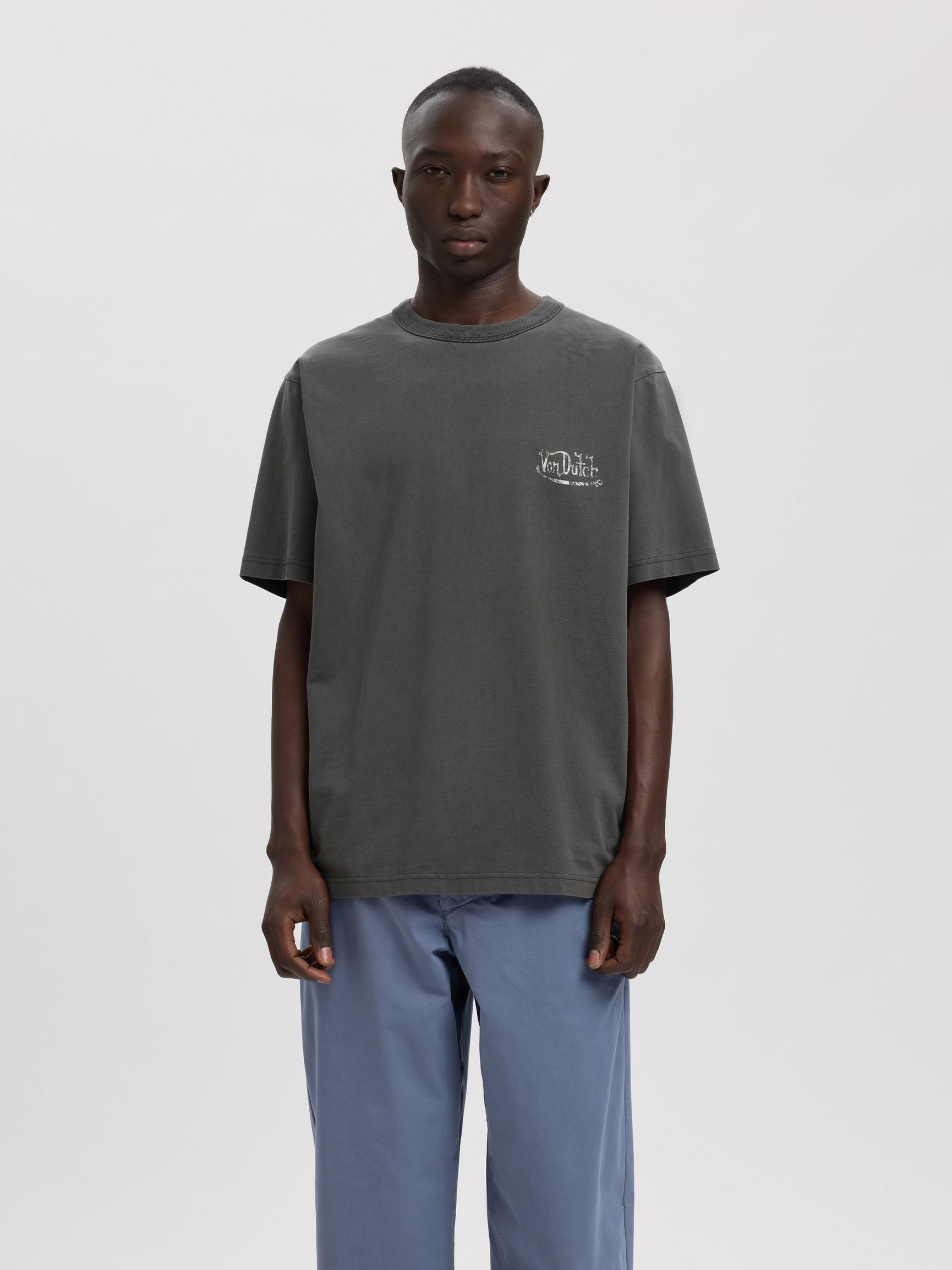 PRINT T-SHIRT MIT RUNDHALSAUSSCHNITT, Forged Iron, highres