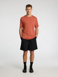 LINNEN T-SHIRT, Etruscan Red, highres
