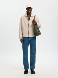 TAILORED OVERSHIRT, Egret, highres