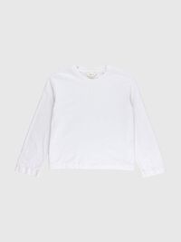 LONG-SLEEVED BOXY T-SHIRT, Bright White, highres