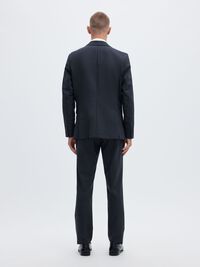 WOOL BLEND BLAZER, Sky Captain, highres