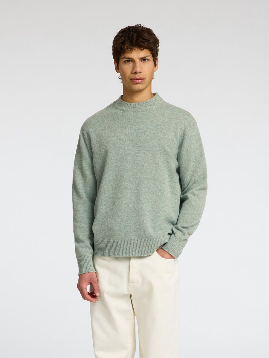 Selected 100% WOL SWEATER, Iceberg Green, highres - 16097133_IcebergGreen_1168149_003.jpg