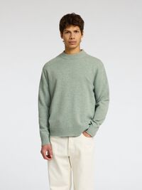 100% WOOL JUMPER, Iceberg Green, highres
