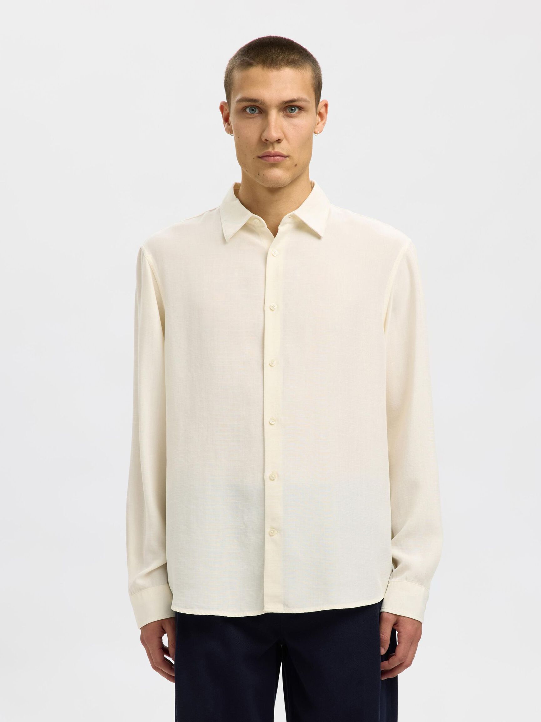 RELAXED FIT  SHIRT, Egret, highres