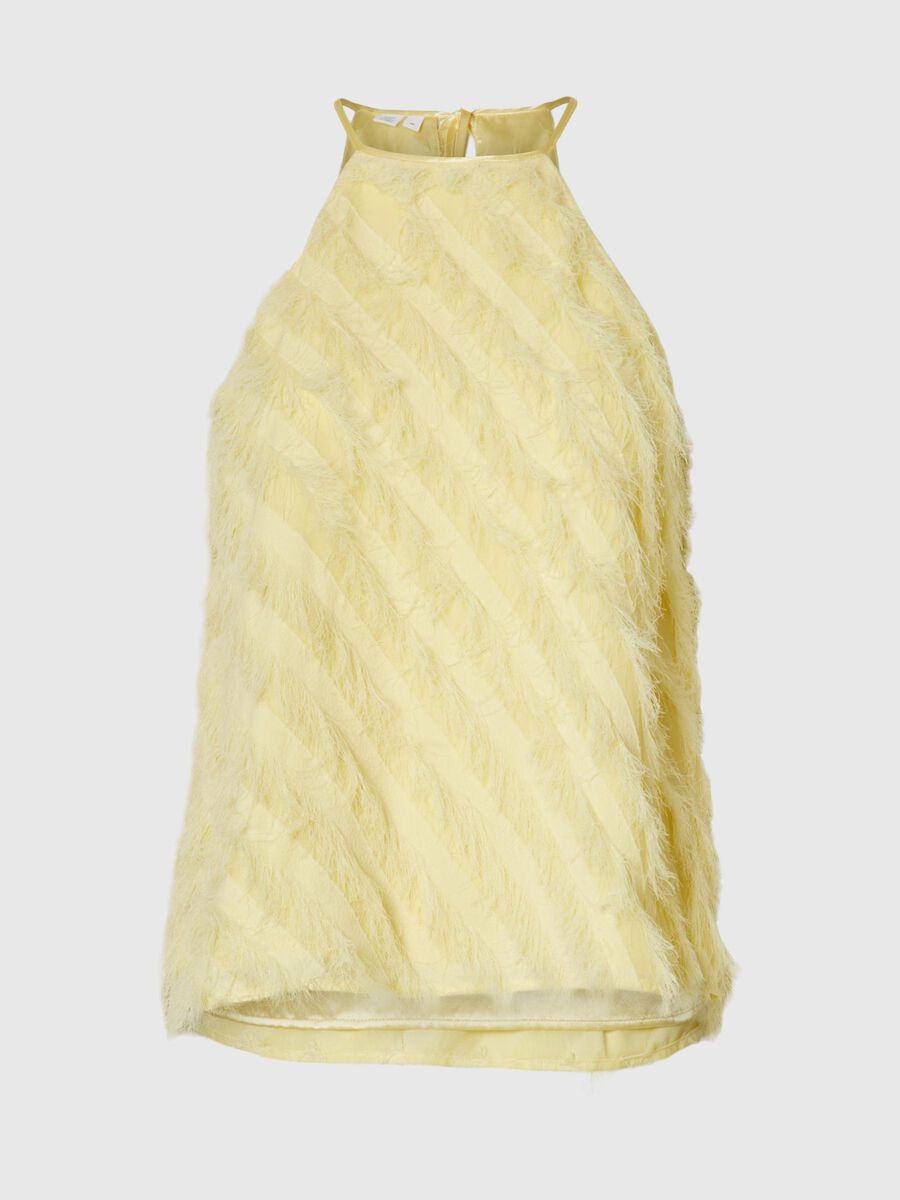 Selected FRINGE DETAIL HALTERNECK TOP, Anise Flower, highres - 16099185_AniseFlower_001.jpg