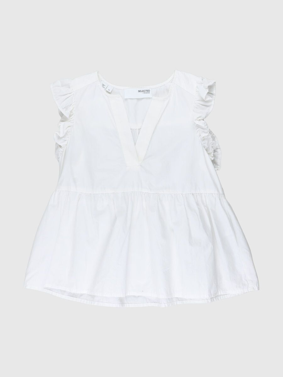 Selected CUTLINE AT WAIST TOP, Bright White, highres - 80000420_BrightWhite_001.jpg