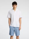 Selected LINEN BLEND SHORT SLEEVED SHIRT, White, highres - 16092978_White_003.jpg