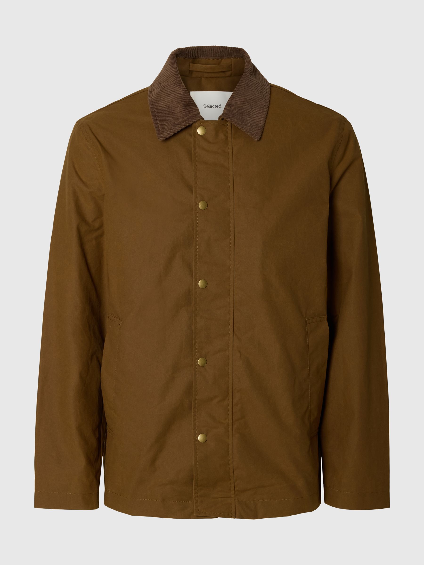 WAXED COTTON JACKET, Kangaroo, highres