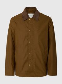 WAXED COTTON JACKET, Kangaroo, highres