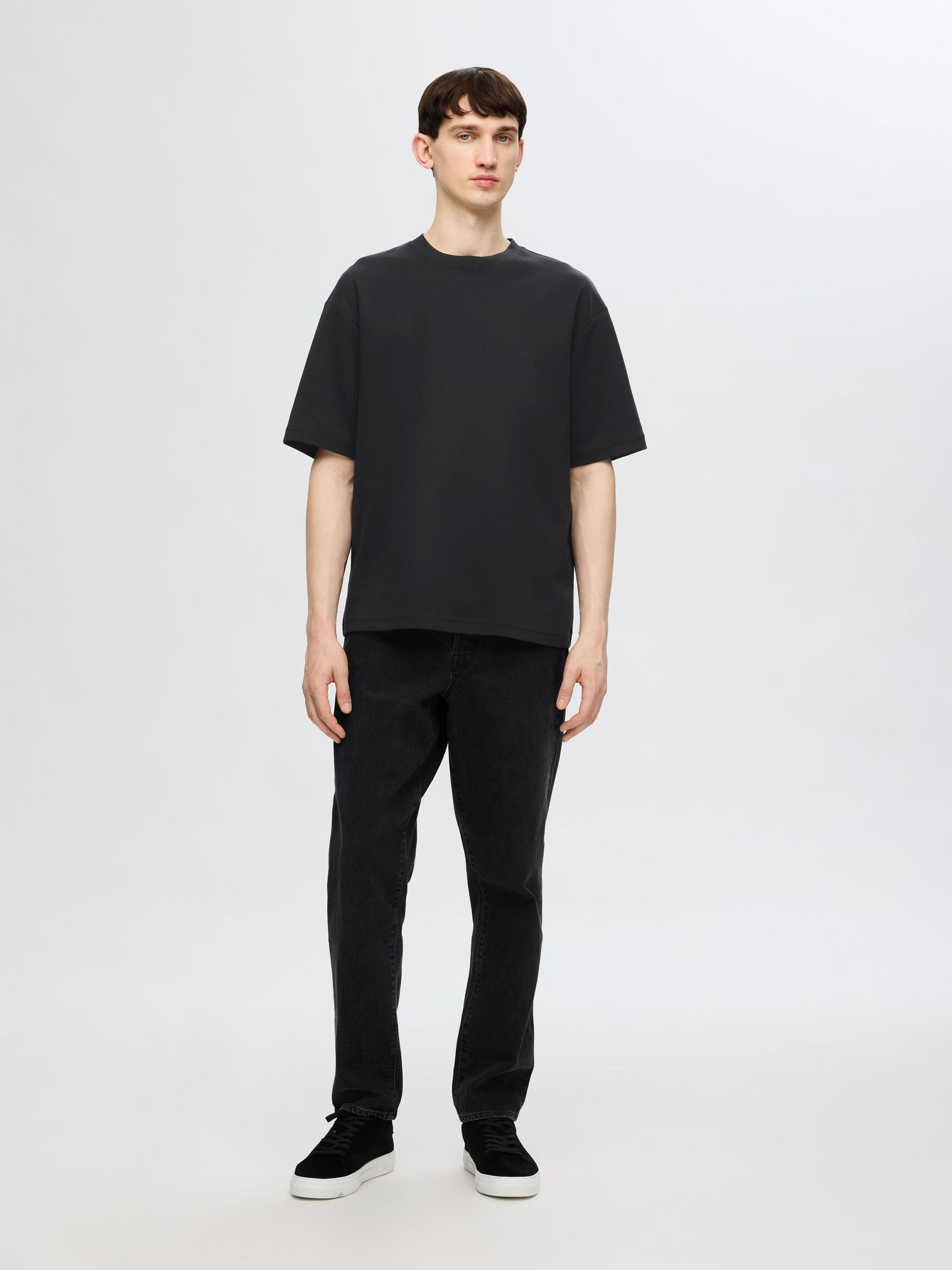 T-SHIRT, Black, highres
